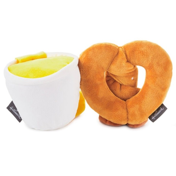 Better Together Pretzel and Cheese Dip Magnetic Plush, 5", Hallmark - Picture 2 of 5